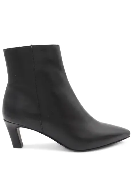 Jones Bootmaker Leather Stiletto Heel Ankle Boots Black