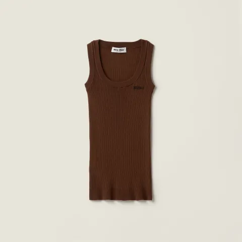 Cotton knit tank top