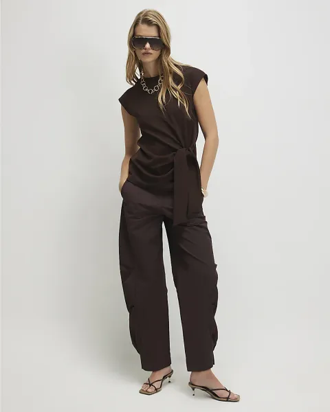 River Island Sleeveless Tie Side Top