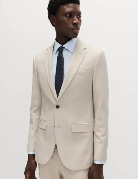 Marks & Spencer Slim Fit Stretch Ultimate Suit Jacket Ecru