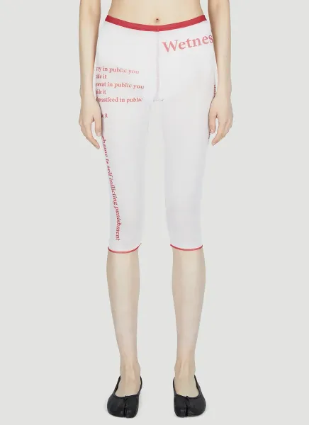 Wet Script Biker Shorts