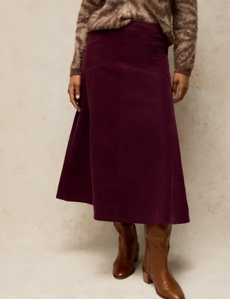White Stuff Zip Fastening A Line Midi Skirt