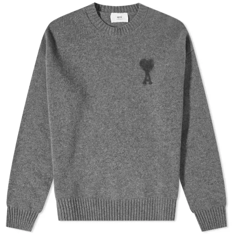 AMI Tonal Small A Heart Crew Knit