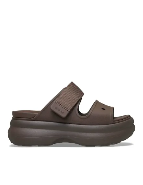 Crocs Soho Two Strap Flatform Sandals Dark Brown