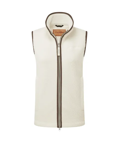 Schöffel Country Lyndon Retro Fleece Gilet - Soft White