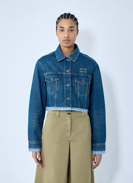 Contrast Hem Denim Jacket