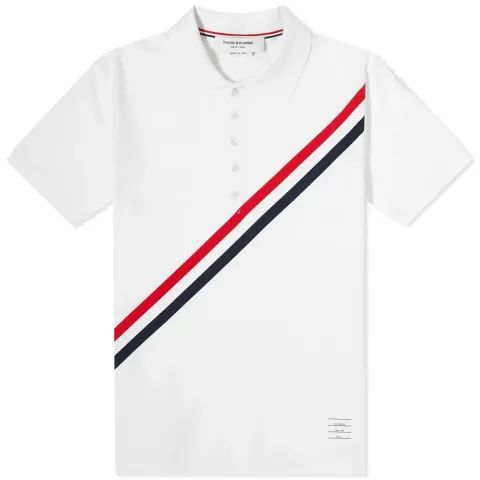 Diagonal Stripe Polo