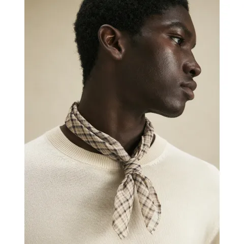 River Island Brown Check Bandana