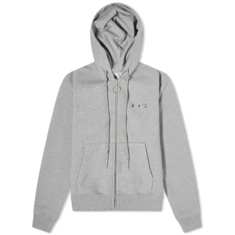 OW Arrow Logo Slim Zip Hoodie