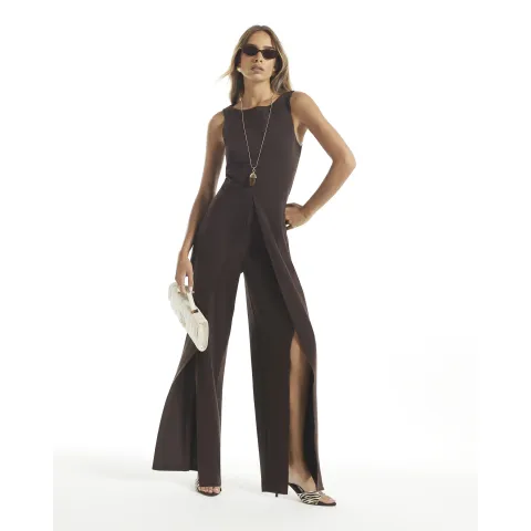 River Island Split Leg Racer Jumpsuit