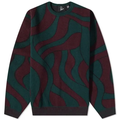 Distorted Waves Crew Knit