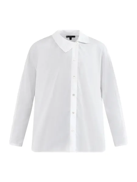 Stand-Collar Cotton Shirt