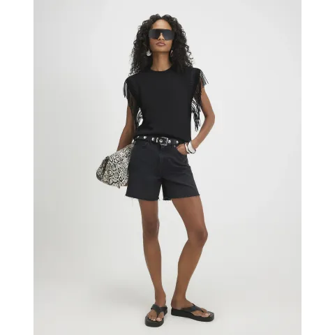 River Island Cotton Fringe T-Shirt