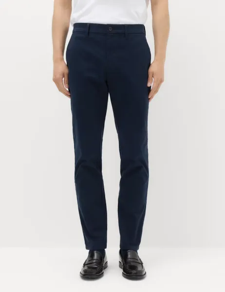 Marks & Spencer Slim Fit Cotton Rich Stretch Chinos Navy