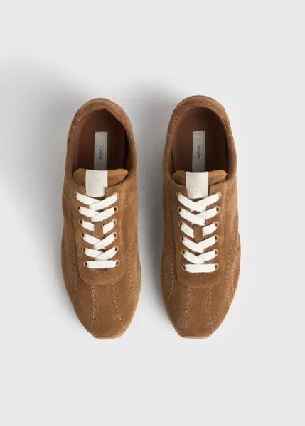 TOTEME Flex Suede Sneakers Copper