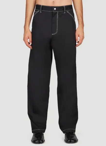 Contrast Stitch Pants