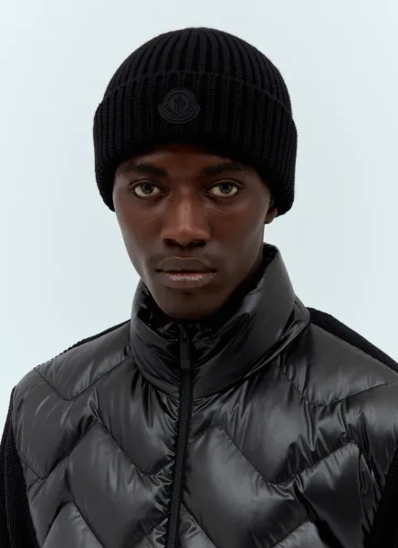 Logo Patch Beanie Hat
