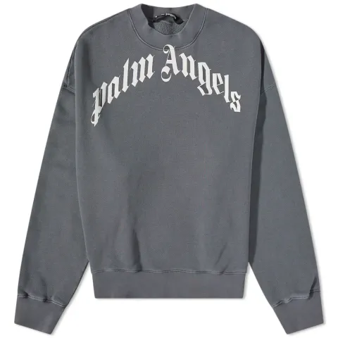 Curved Logo Crew Sweat