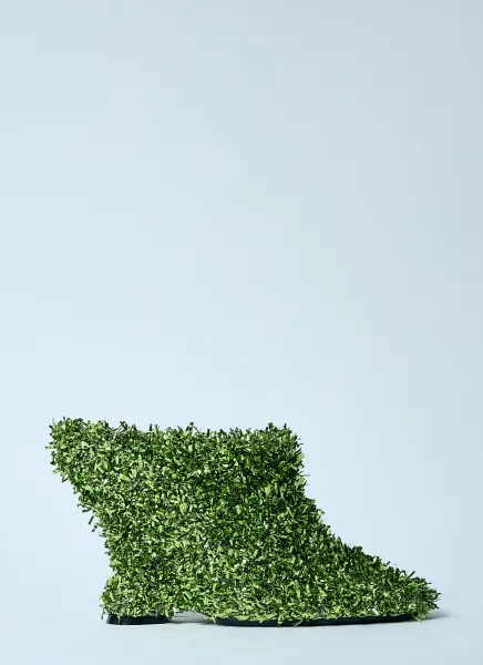 Metallic Wedge Mules
