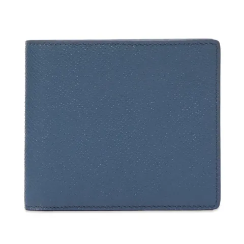 Grained Leather Bill Fold Wallet