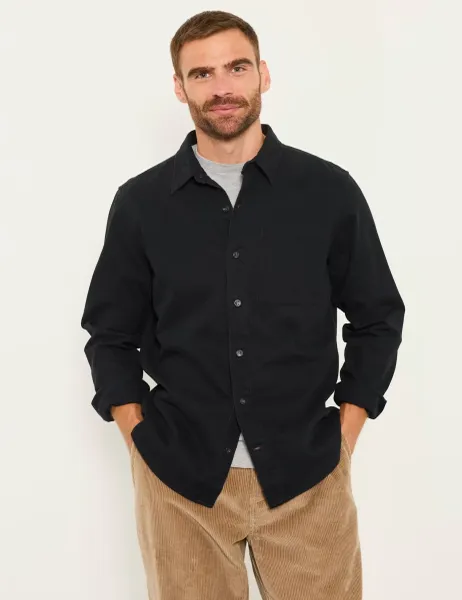 Corduroy Textured Shirt Black