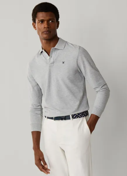 Slim Fit Long Sleeve Pique Polo