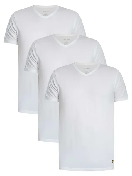 Lyle & Scott 3 Pack Basic Lounge V Neck T-Shirt