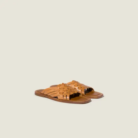 Leather slides