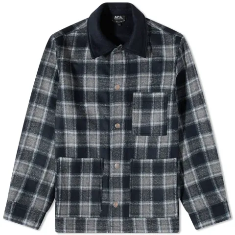 A.P.C. New Emile Check Wool Work Jacket