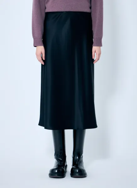Silk Midi Skirt
