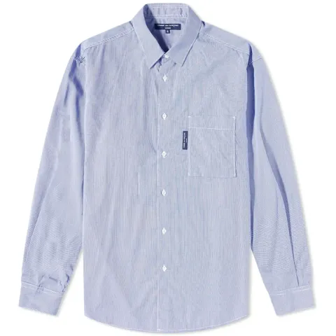 Micro Check Tab Logo Pocket Shirt