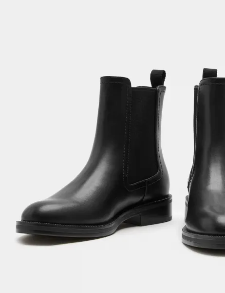 Marks & Spencer Chelsea Flat Ankle Boots Black