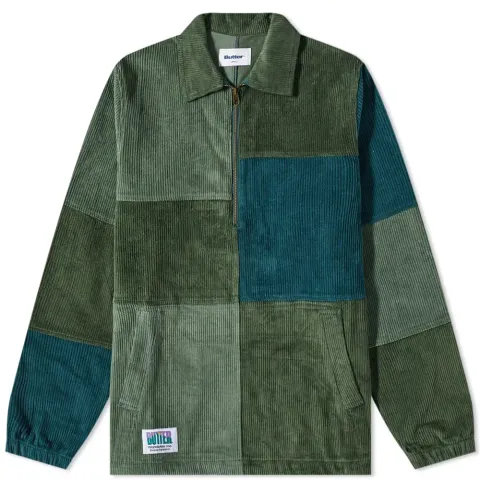 Cord Patchwork Pullover Jacket