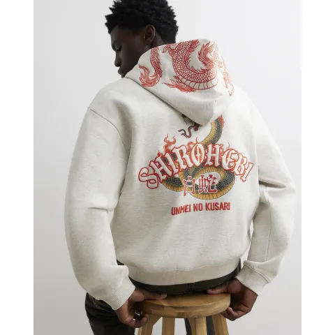 River Island Cotton Shirohebi Snake Hoodie