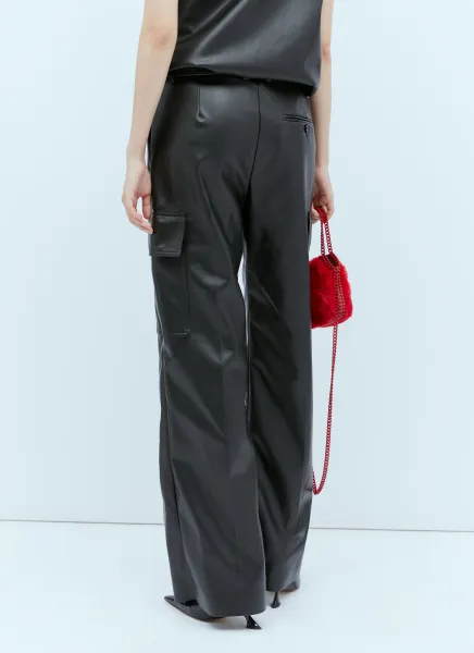 Cargo Vegan Leather Pants