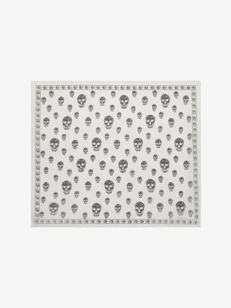 Classic Silk Chiffon Skull Scarf