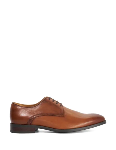 Dune London Leather Derby Shoes Tan