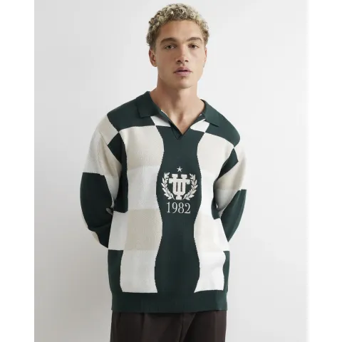 River Island Cotton Geometric Polo Shirt