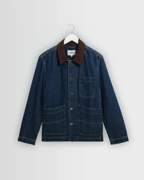 Healey - Dark Blue Denim Chore Jacket