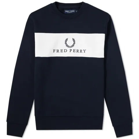 Fred Perry Panel Embroidered Sweat