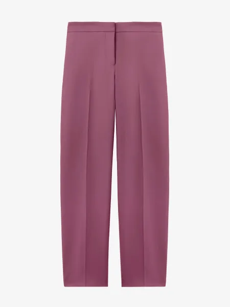 Wool Gabardine Cigarette Trousers