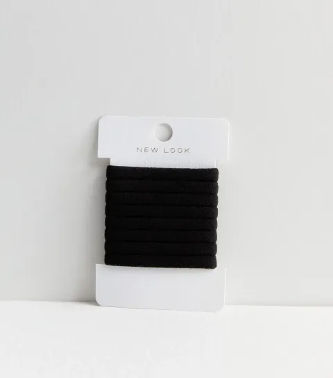 New Look Pack of 8 Black Hair Bands