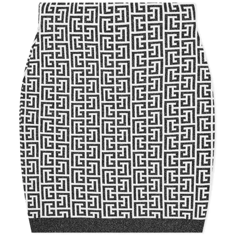 Monogram Logo High Rise Mini Skirt