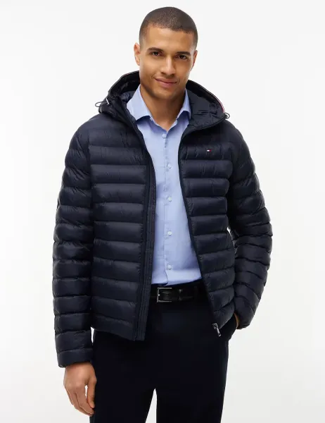 Tommy Hilfiger Packable Hooded Padded Jacket Navy