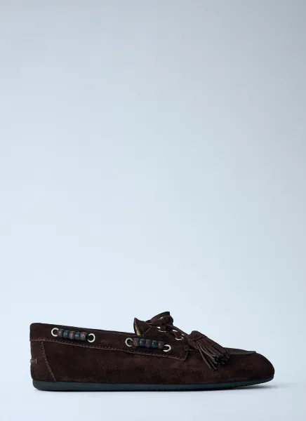 Suede Tassel Loafers