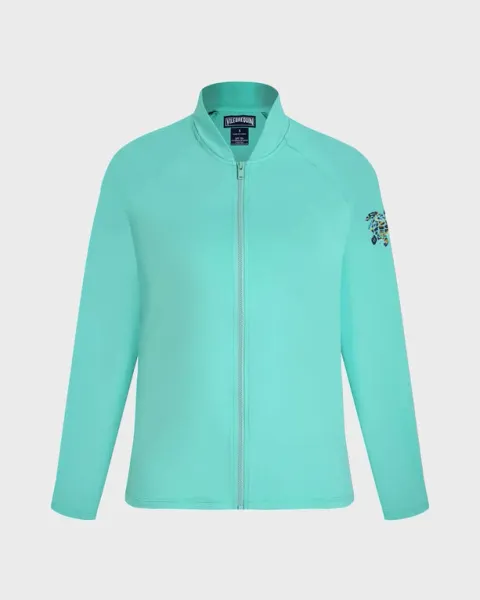 Vilebrequin Women Zipped Long Sleeves Rashguard Top Solid