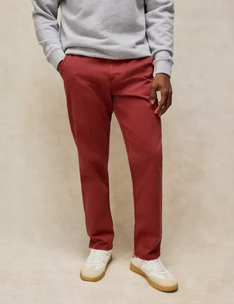 White Stuff Regular Fit Cotton Chinos Dark Red