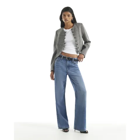 River Island High Waisted Relaxed Straight Leg Jeans