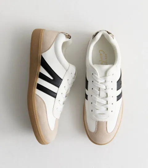 Women's Black Faux Suede Panelled Trainers Vegan