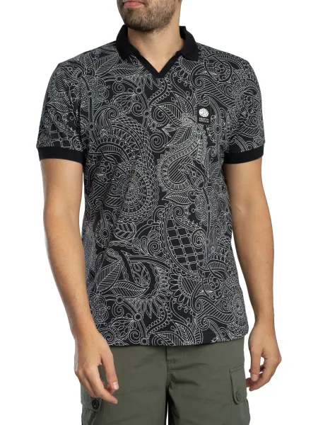 Pretty Green Resonance Linear Polo Shirt